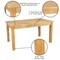 Merrick Lane Jessamine 60" x 38" Rectangular Solid Pine Farm Dining Table
